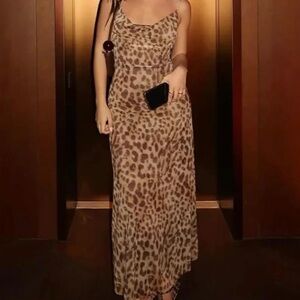 Zara Leopard Print Maxi Dress